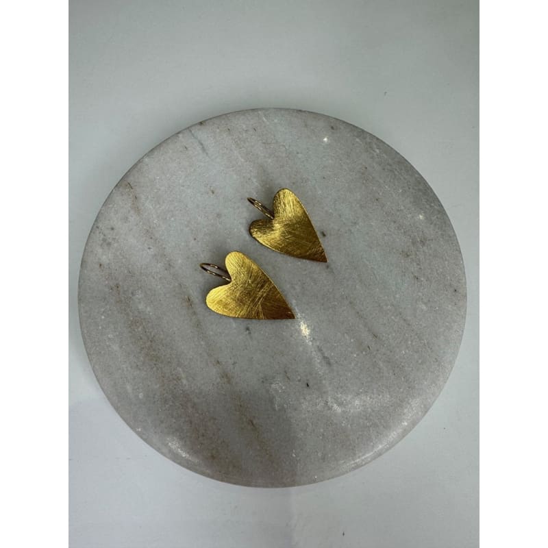 Euro Gold Heart Drop Earrings | B209 - Jewellery