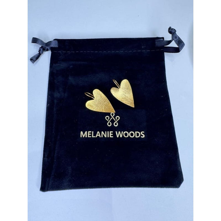 Euro Gold Heart Drop Earrings | B209 - Jewellery