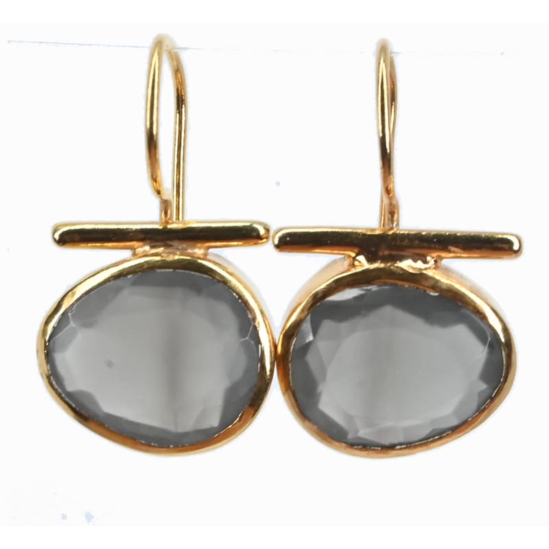 Euro Gold Laboradorite Earring | A196 - Jewellery