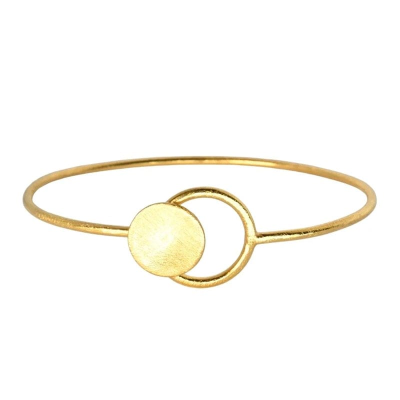 Euro Gold Round Loop Cuff Bangle | A313 - Jewellery