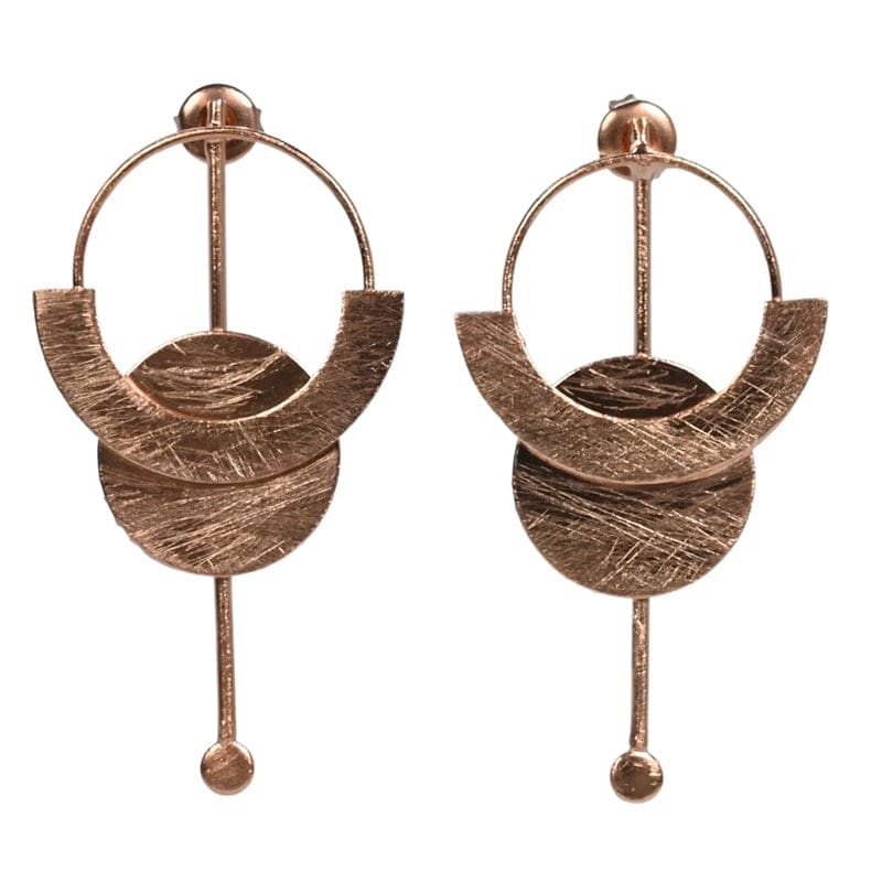 Euro Rose Gold Groovy Earring | B243R - Jewellery