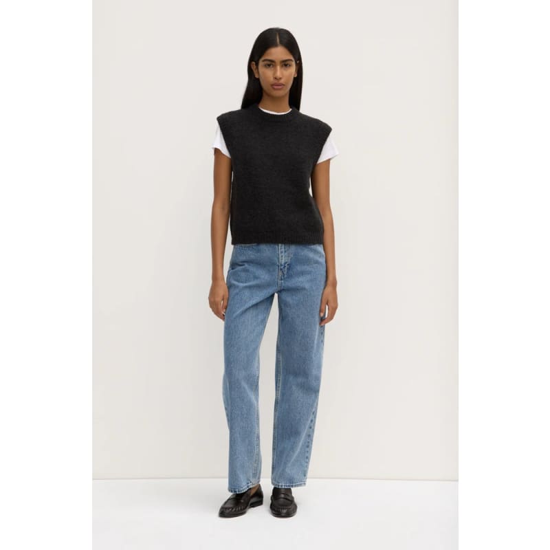 Everly Knit Vest| Black - Knitwear