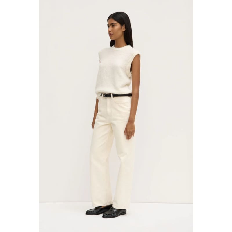 Everly Knit Vest | Cream - Knitwear