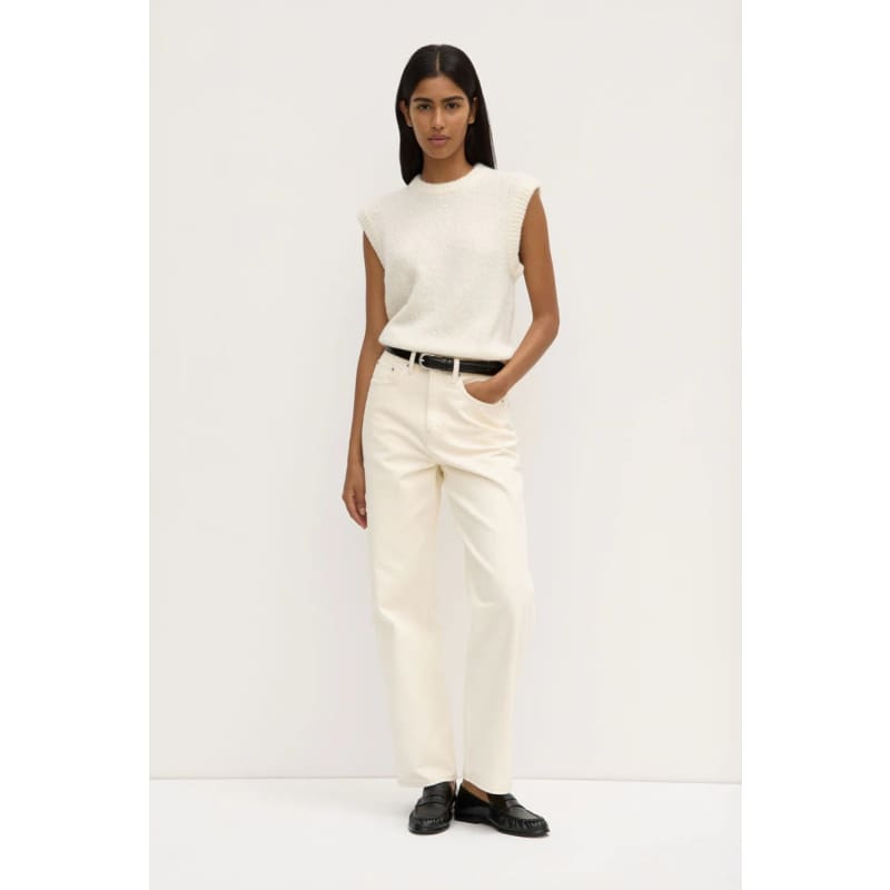 Everly Knit Vest | Cream - Knitwear