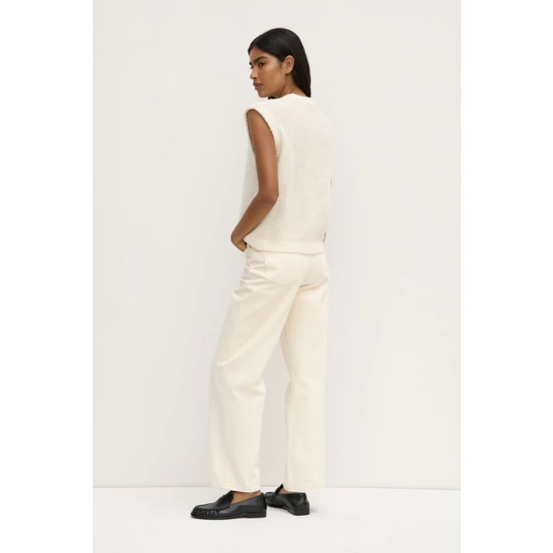Everly Knit Vest | Cream - Knitwear