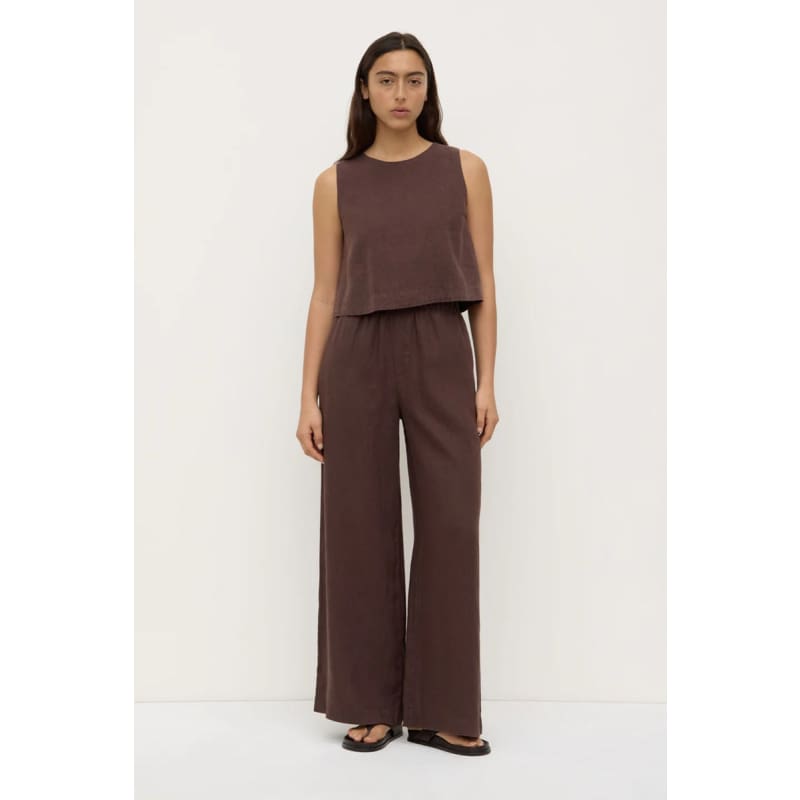 Everyday Linen Pant | Ganache - Bottoms