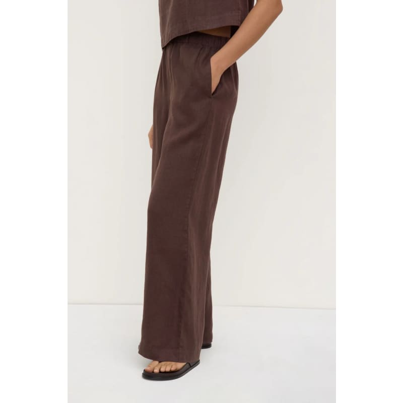 Everyday Linen Pant | Ganache - Bottoms
