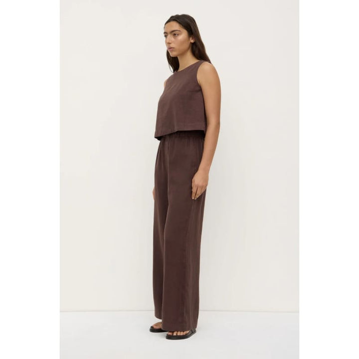 Everyday Linen Pant | Ganache - Bottoms