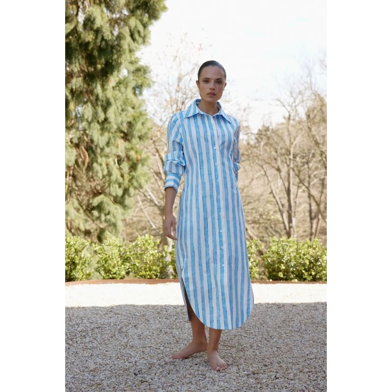 Finn Dress | Lapis Stripe