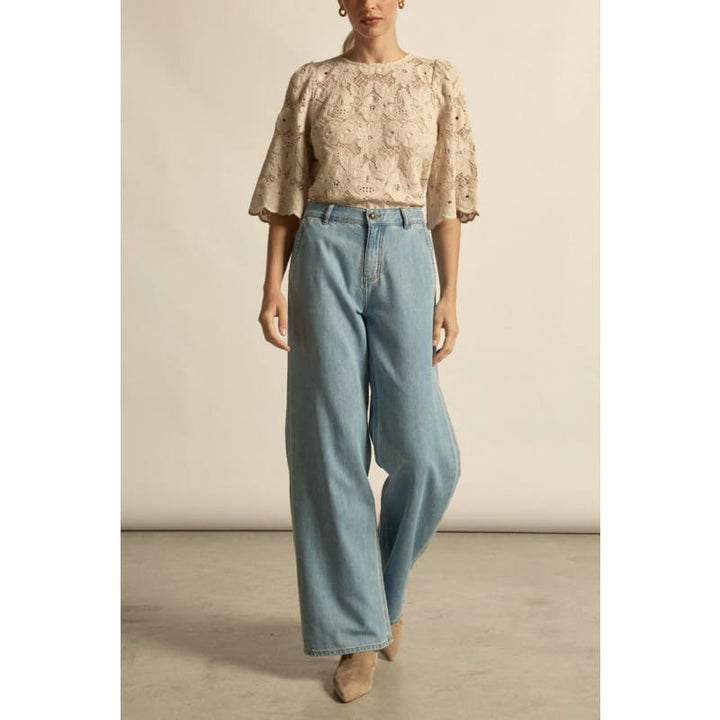 Flint Jean | Light Washed Denim - Bottoms