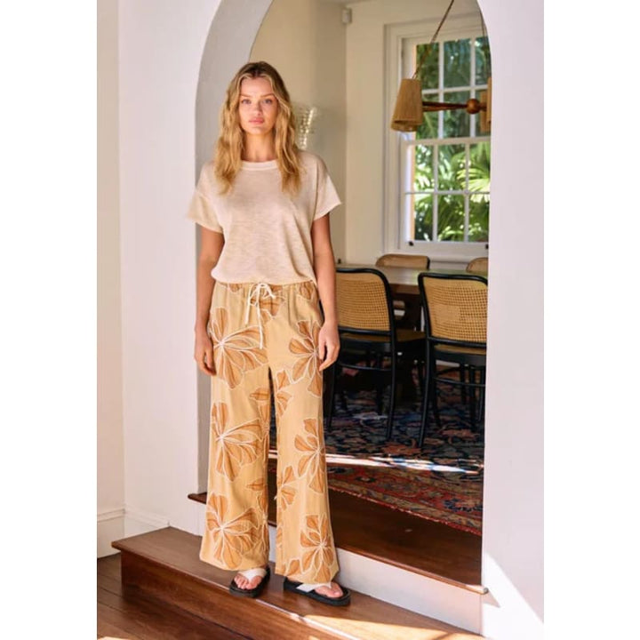 Floral Embroidered Pants - Bottoms