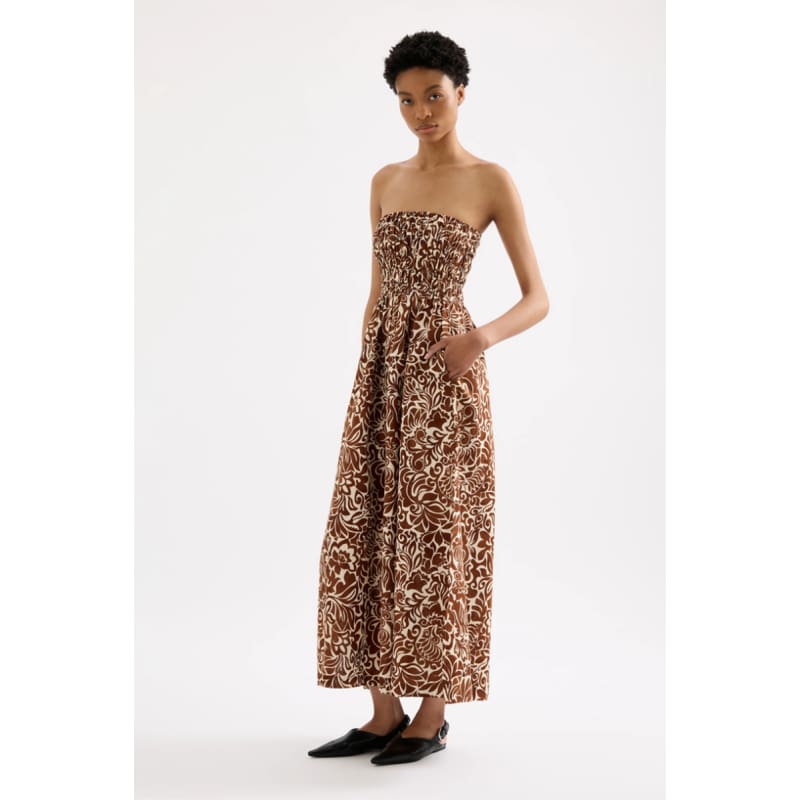 Florense Shirred Maxi Dress - Dress