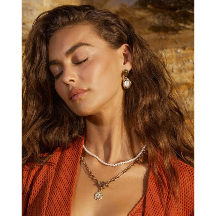 Florentine Mother of Pearl Earrings - Jewellery