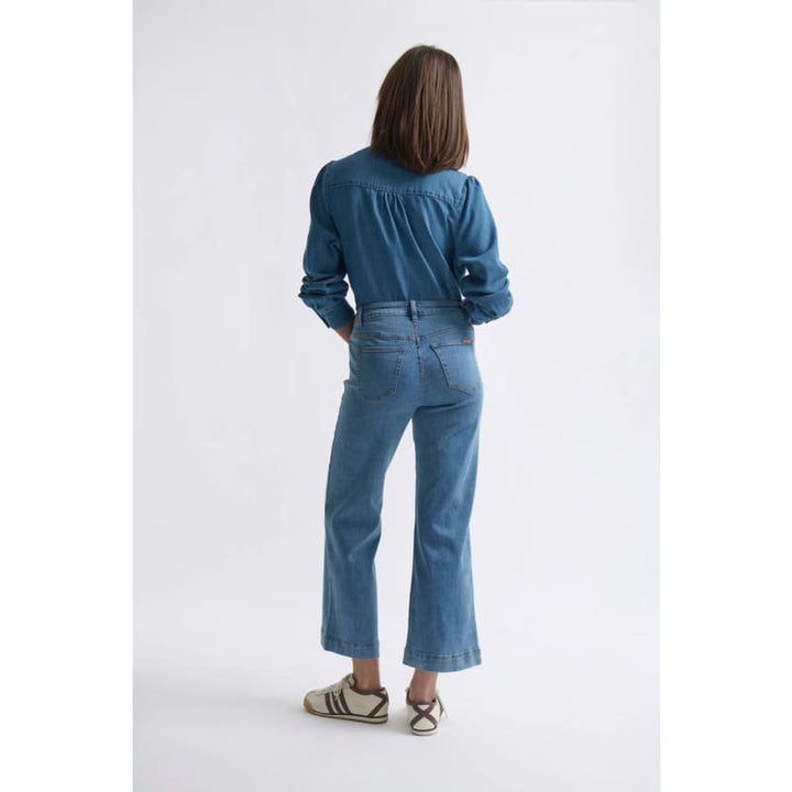 Freya Jean | Leather Pocket 70’s Blue - Bottoms