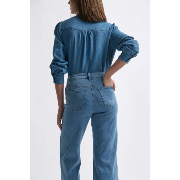 Freya Jean | Leather Pocket 70’s Blue - Bottoms