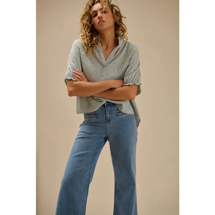 Freya Jean | Plait Pocket 70’s Blue - Bottoms