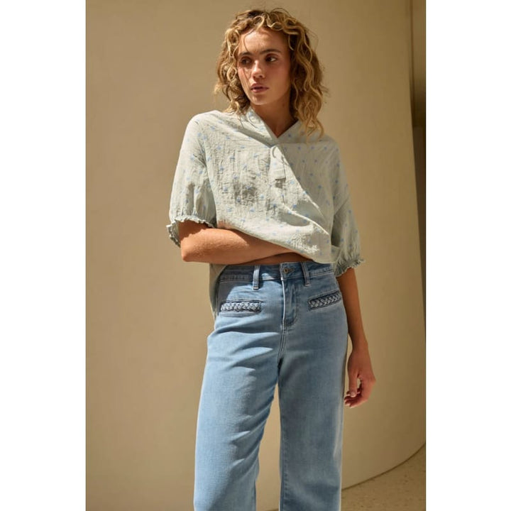 Freya Jean | Plait Pocket 70’s Blue - Bottoms