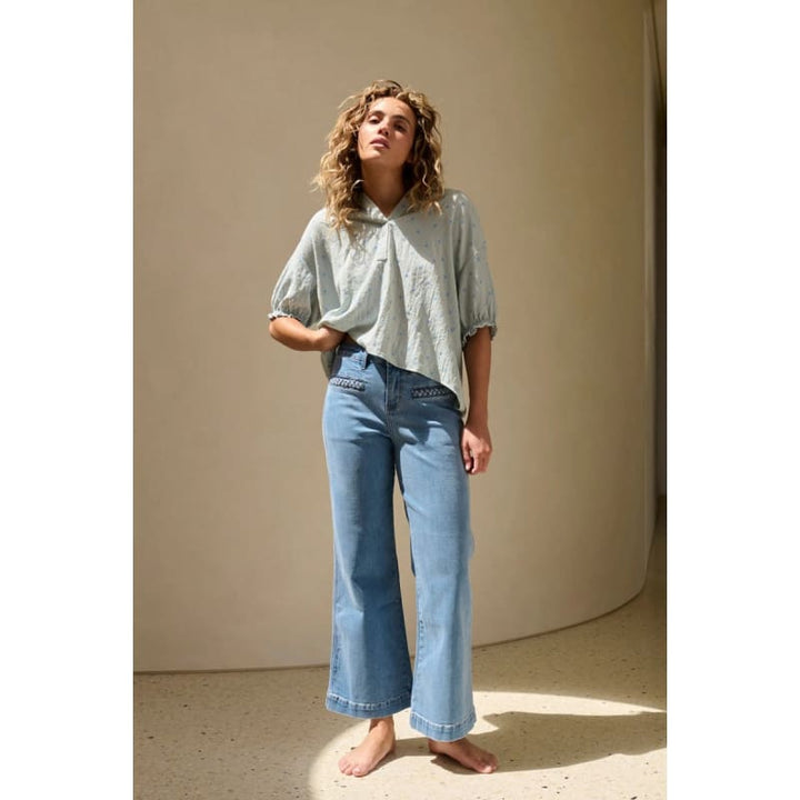 Freya Jean | Plait Pocket 70’s Blue - Bottoms