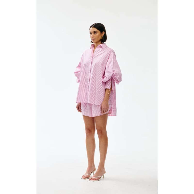 Freya Shirt | Blush Wash Denim - Tops