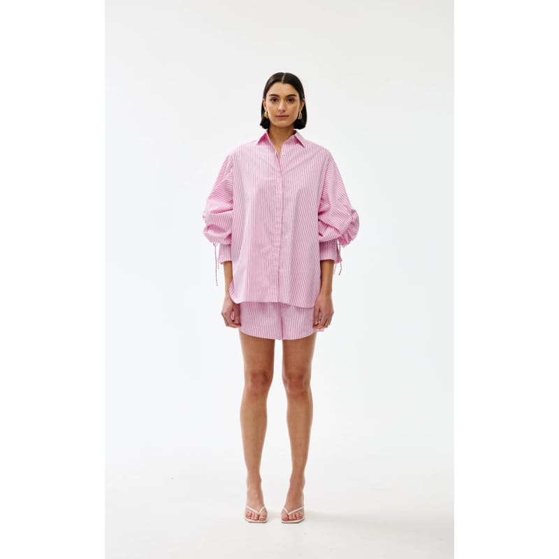 Freya Shirt | Blush Wash Denim - Tops