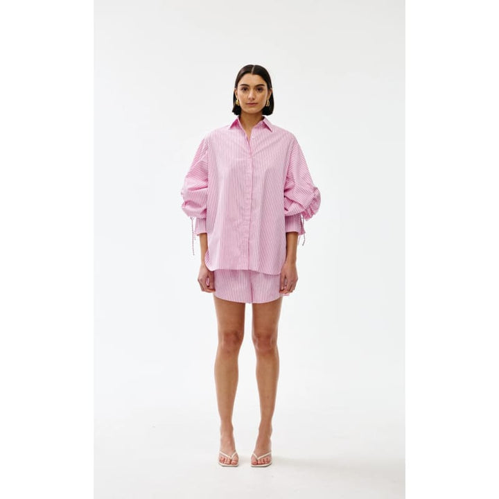 Freya Shirt | Blush Wash Denim - Tops