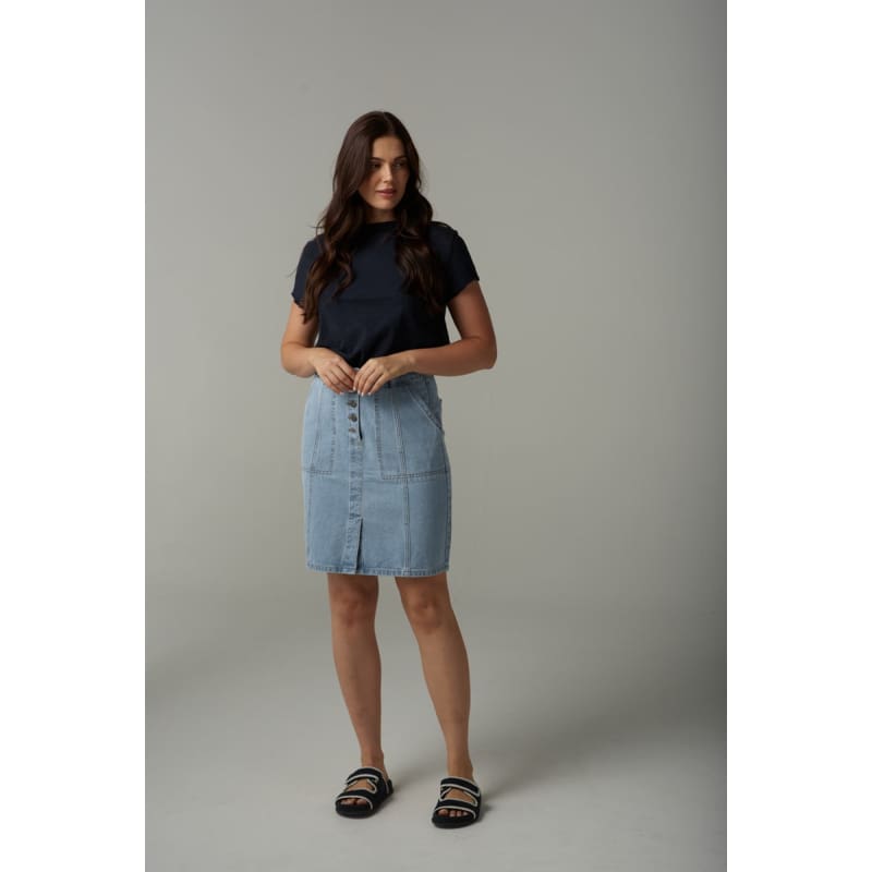 Front Split Tee | Parisian Navy C1384 - Tops