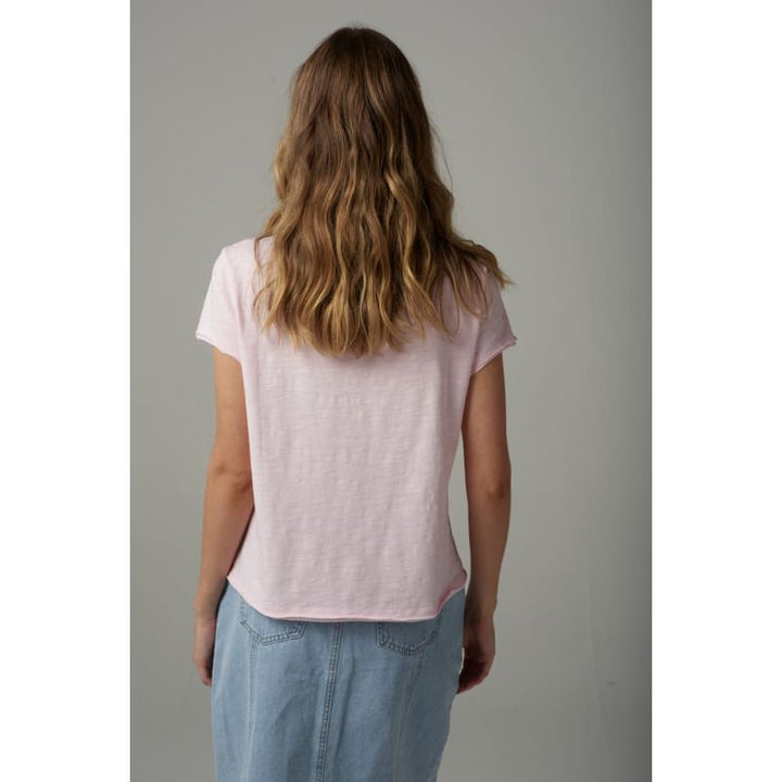 Front Split Tee | Pink Touch C1382 240 Tops