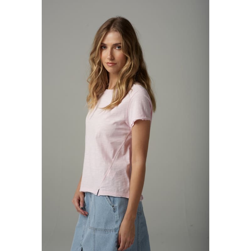 Front Split Tee | Pink Touch C1382 240 Tops