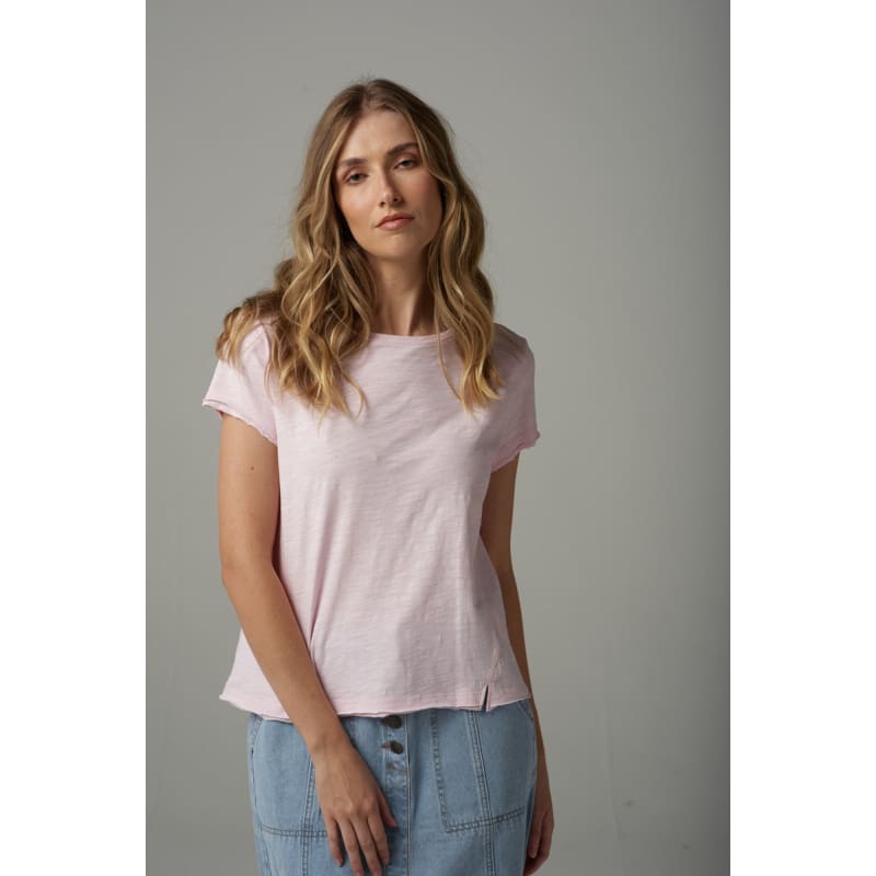Front Split Tee | Pink Touch C1382 240 Tops