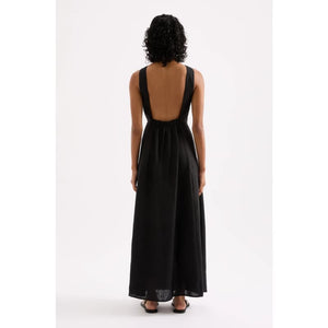 Gael Linen Maxi Dress | Black - Dress