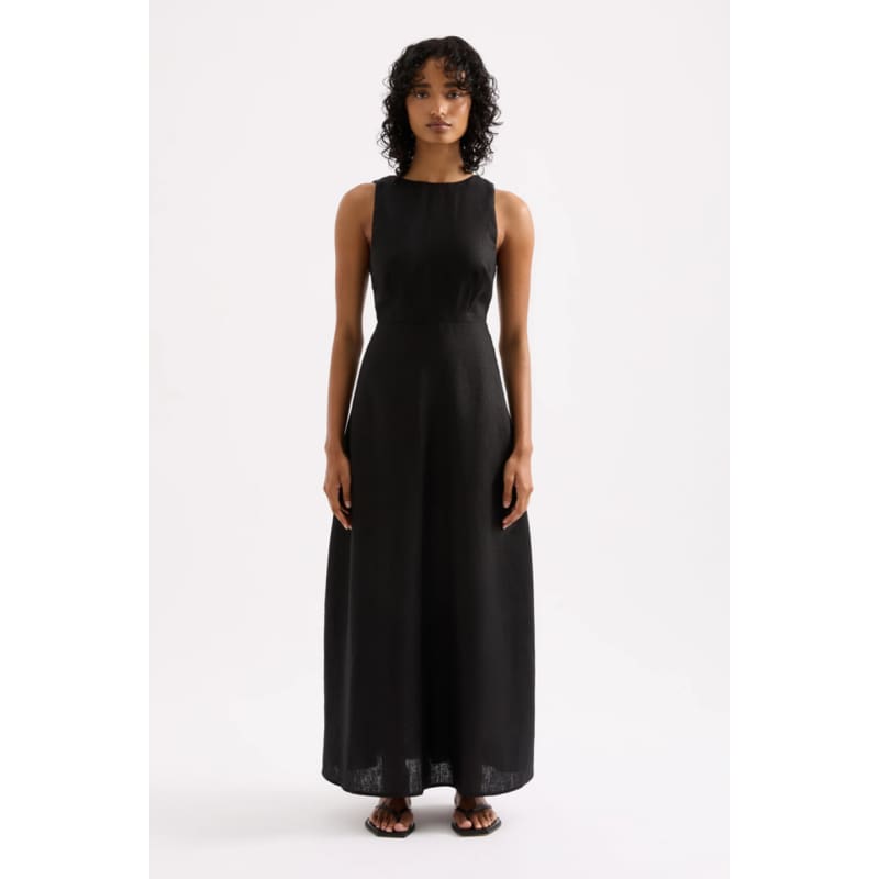 Gael Linen Maxi Dress | Black - Dress