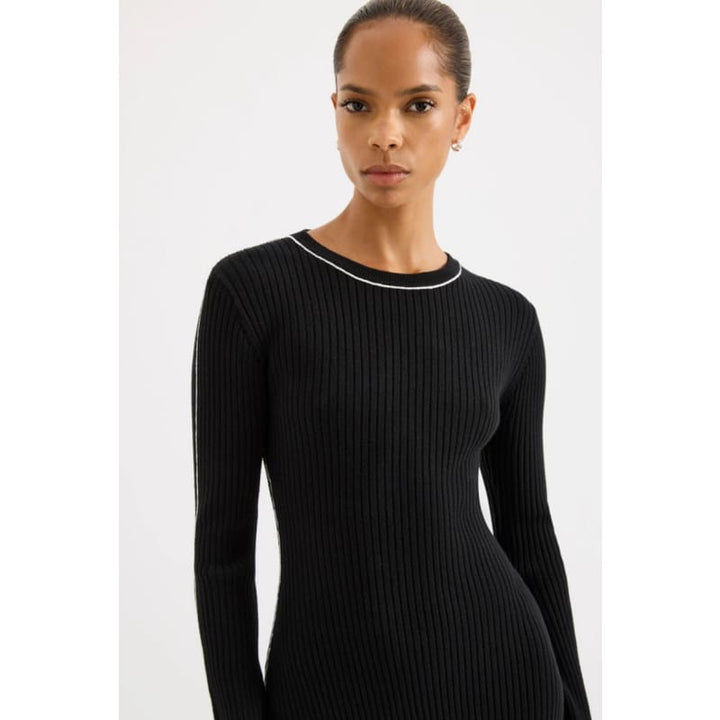 Gaia Knit Maxi Dress | Black - Dress