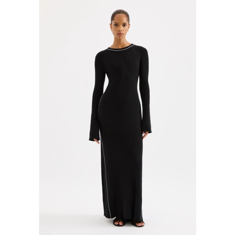 Gaia Knit Maxi Dress | Black - Dress