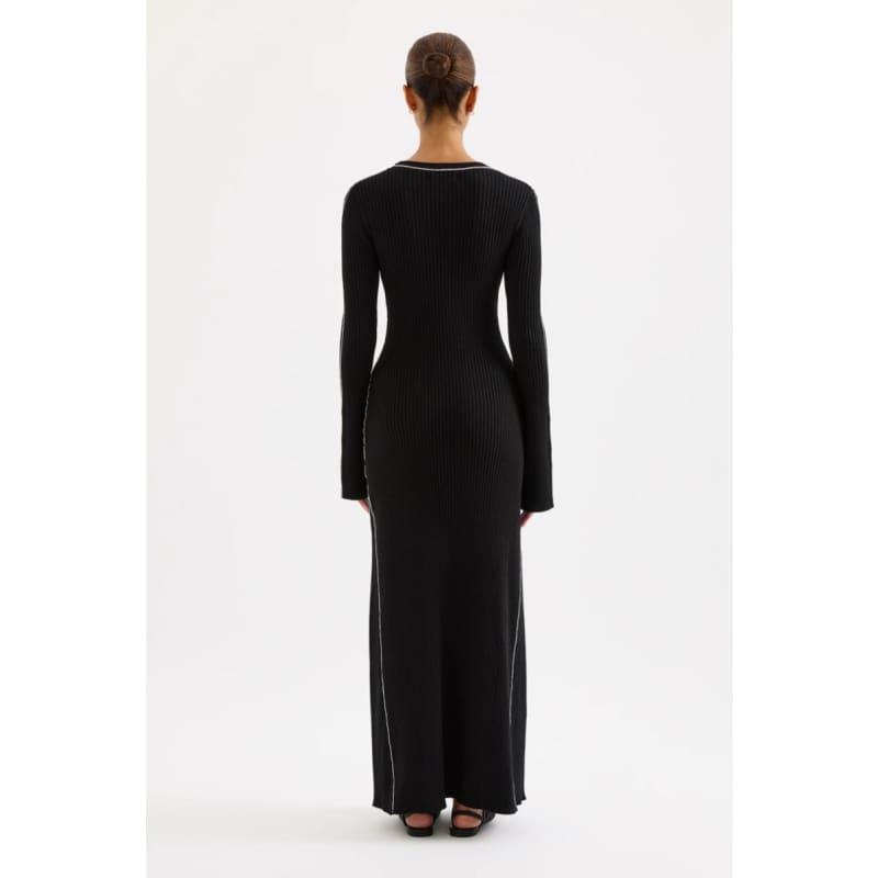 Gaia Knit Maxi Dress | Black - Dress