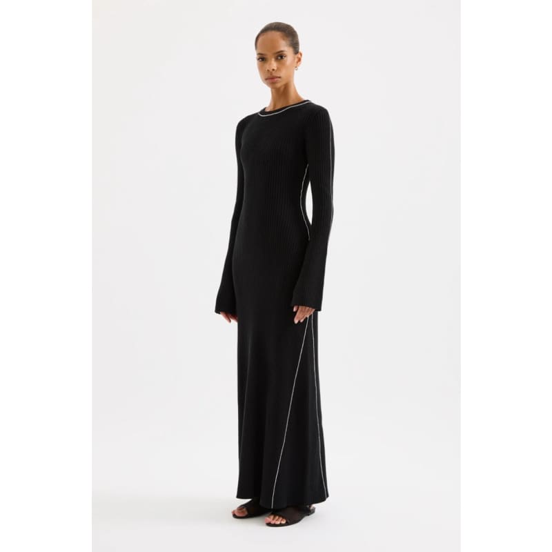 Gaia Knit Maxi Dress | Black - Dress