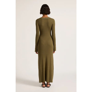 Gaia Knit Maxi Dress | Olive - Dress