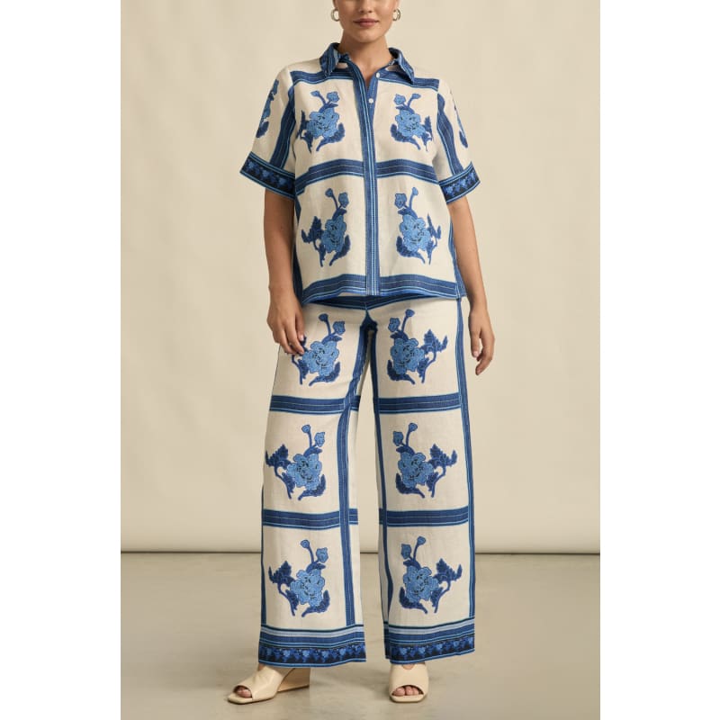 Gesture Pant | Azure Collage - Bottoms