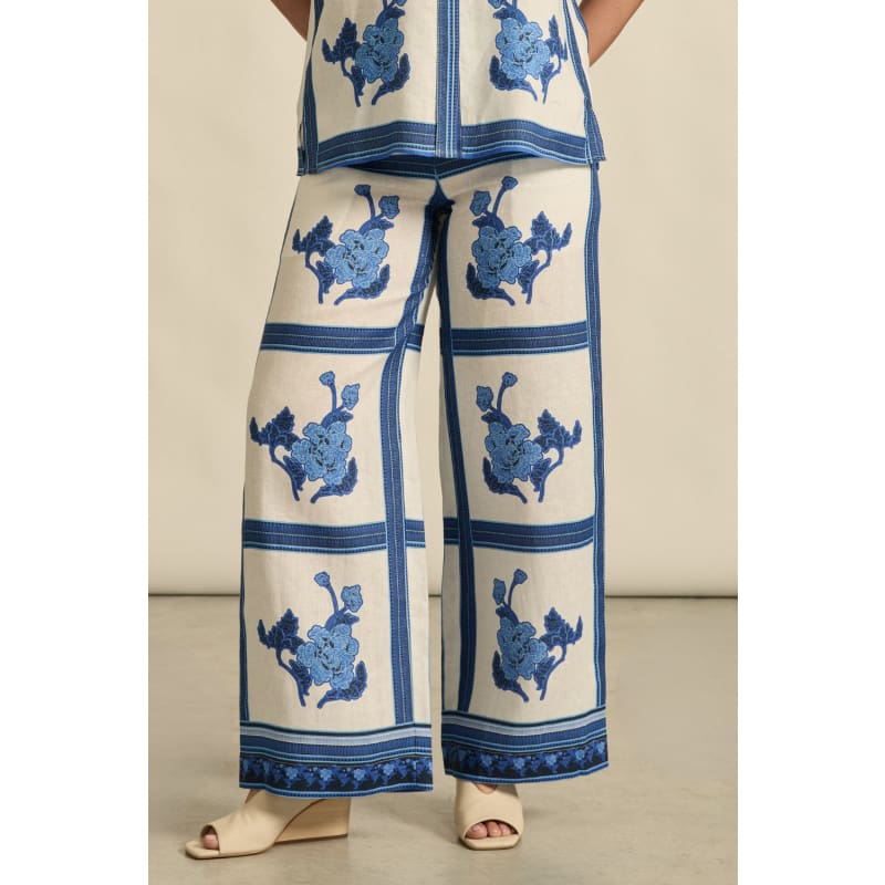 Gesture Pant | Azure Collage - Bottoms