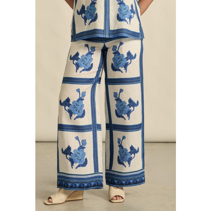 Gesture Pant | Azure Collage - Bottoms
