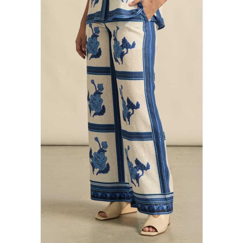 Gesture Pant | Azure Collage - Bottoms