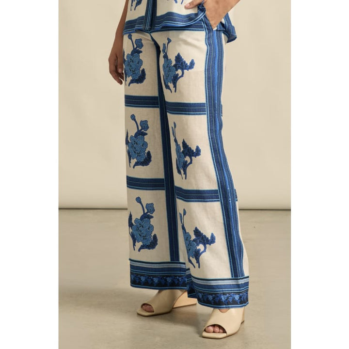 Gesture Pant | Azure Collage - Bottoms