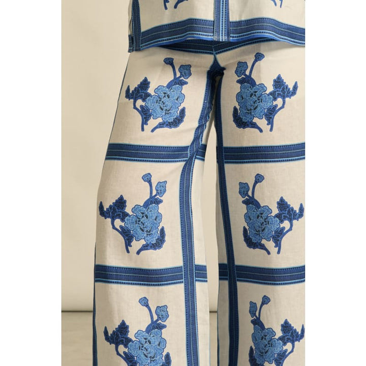Gesture Pant | Azure Collage - Bottoms