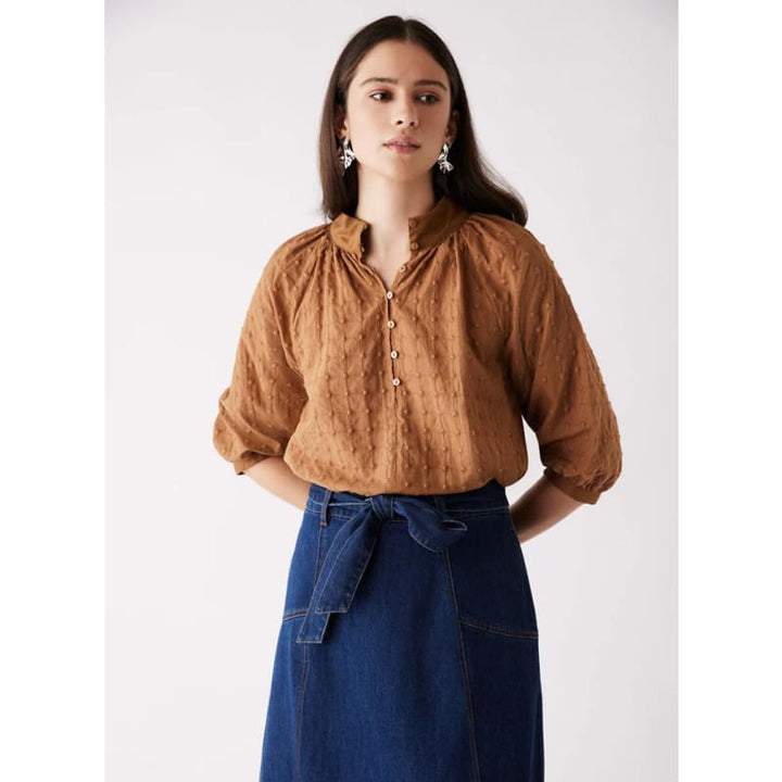 Glimpse Blouse | Chestnut - Tops