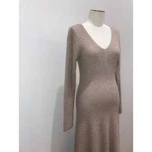 Gloria Knit Dress Oat Marle - Dress