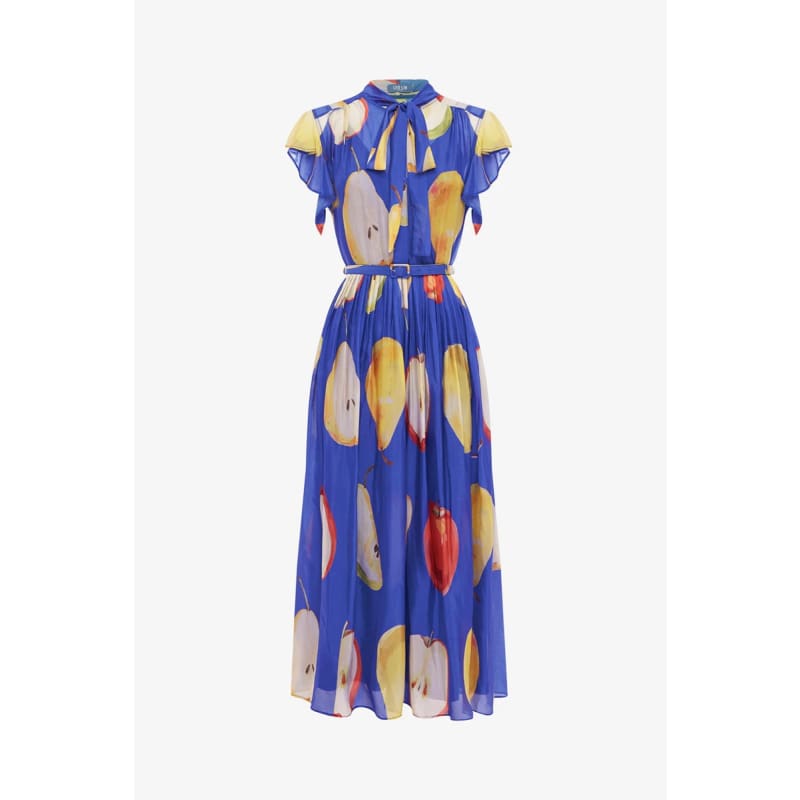 Grace Flutter Sleeve Midi Dress | Pear Print - Dress