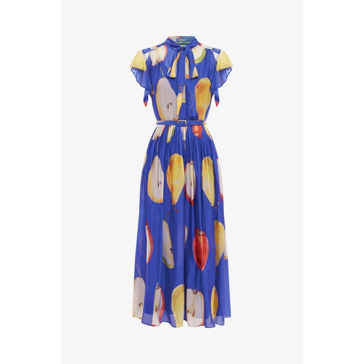 Grace Flutter Sleeve Midi Dress | Pear Print - Dress