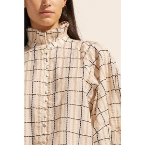 Grant Top | Ivory Check - Tops