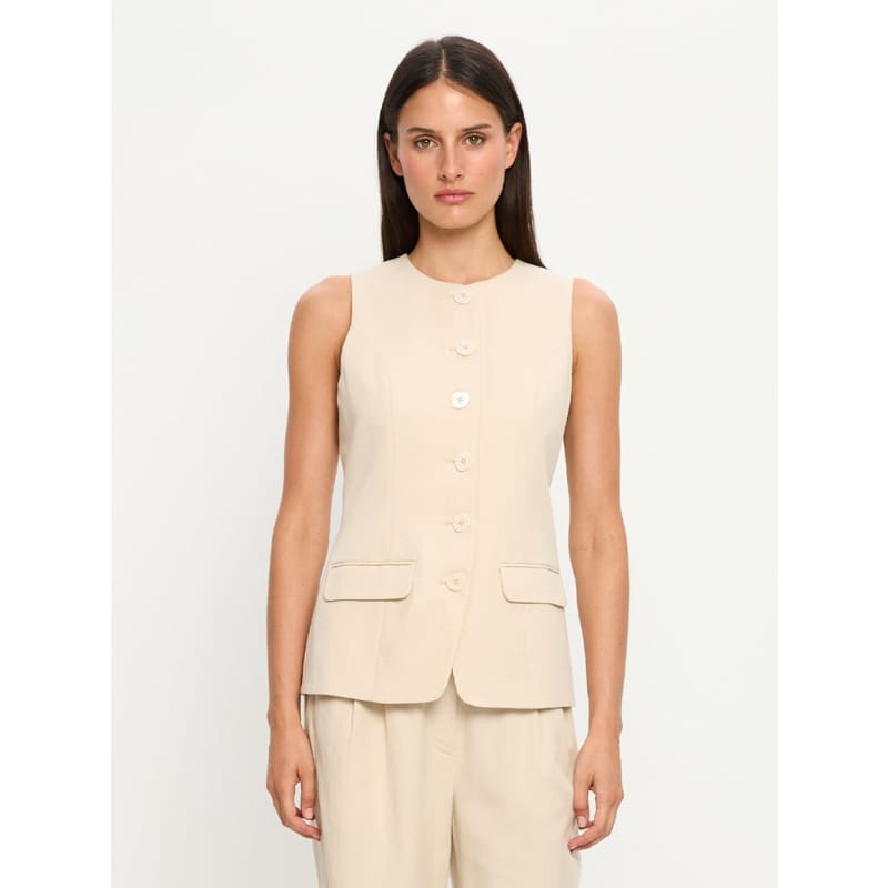 Hazel Vest | Cream - Tops