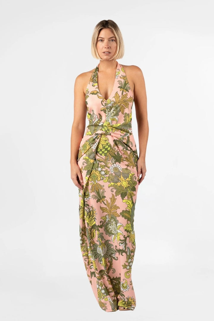 Helix Halter Dress | Jardin De Soie
