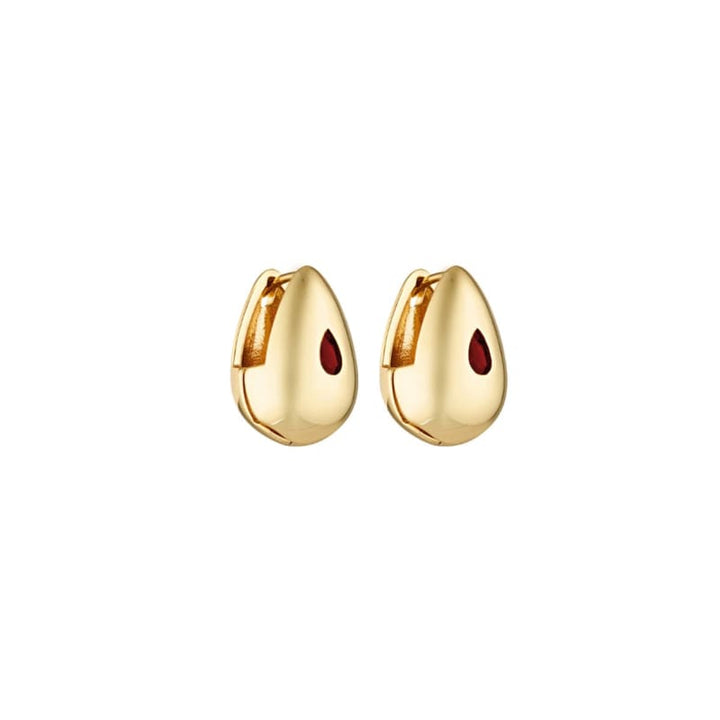 Heritage Huggies | Garnet - Jewellery